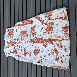 Vintage 1960s dress girls soft side pockets zipper animal print